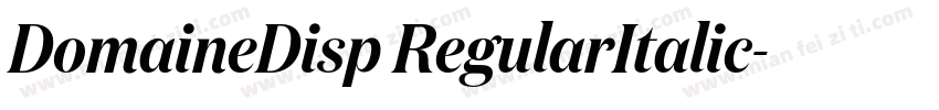 DomaineDisp RegularItalic字体转换